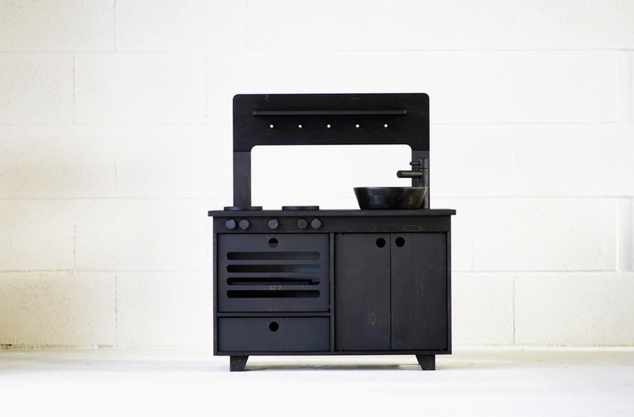 Raven Black Wooden Play Kitchen